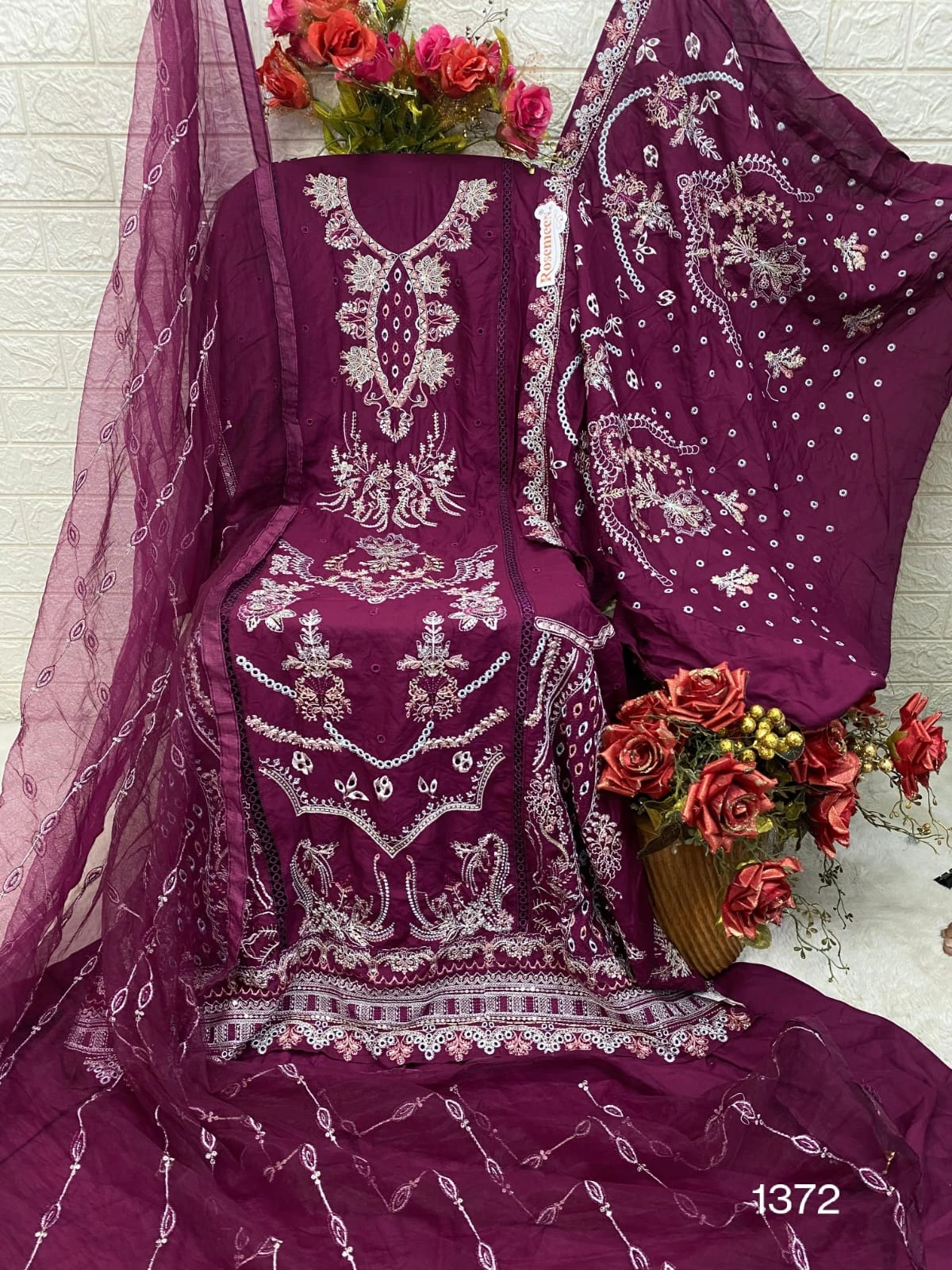 Fepic C 1372 Heavy Rayon Wholesale Pakistani Salwar Suit Catalog — Wholesale Salwar Suits, Fepic wholesale from Surat - Gallery Image 4